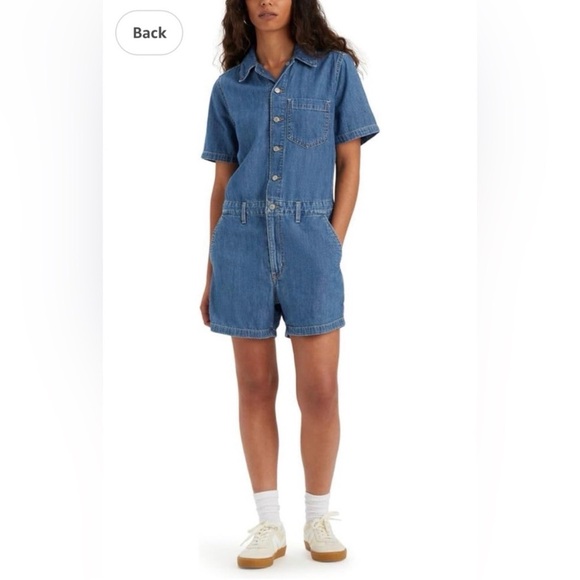Levi's Pants - Women’s Levi’s Collared Button Down Denim Romper